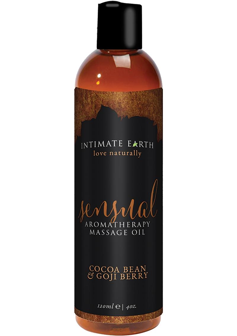 Intimate Earth Sensual Aromatherapy Massage Oil Cocoa Bean and Goji Berry