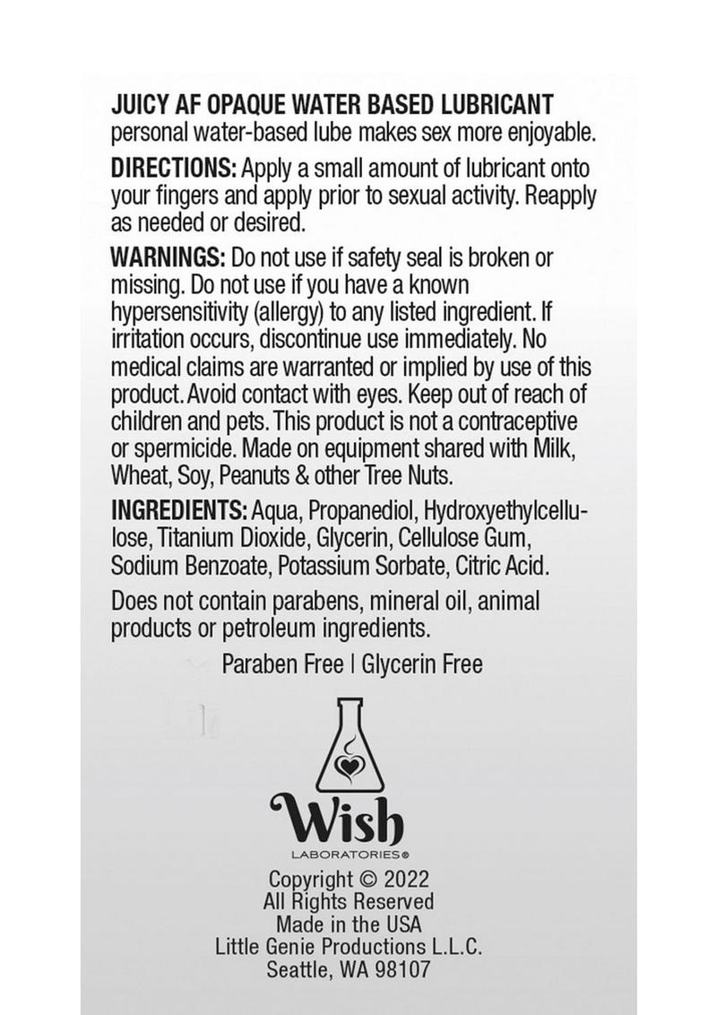 Juicy AF Water Based Opaque Lubricant