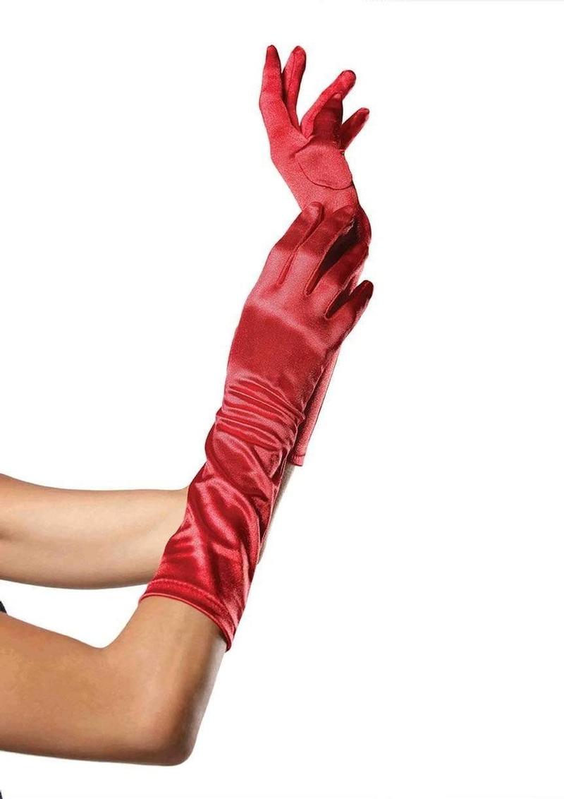 Leg Avenue Elbow Length Satin Gloves