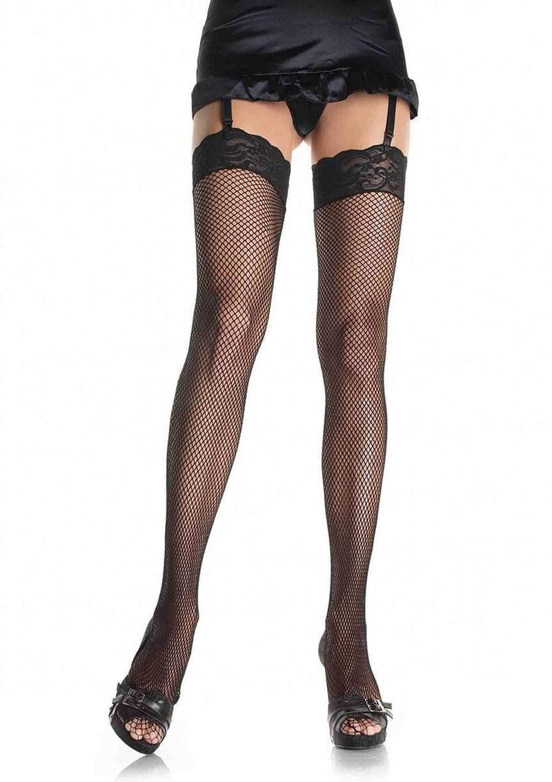 Leg Avenue Fishnet Lace Top Thigh High