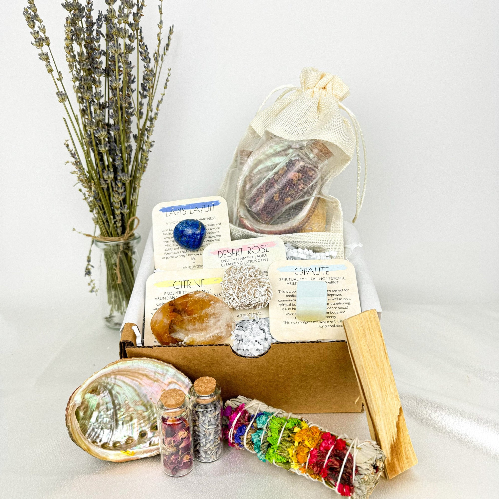 Gemini Crystal Set for Communication & Self Expression - Includes Aura Cleansing Kit