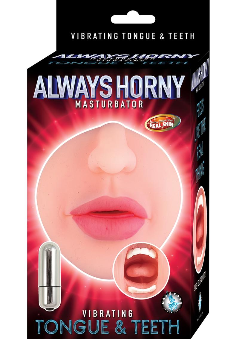 Always Horny Vibrating Tongue and Teeth Masturbator - Mouth