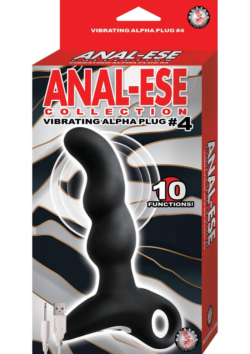 Anal-Ese Collection Rechargeable Vibrating Silicone Alpha Plug #4