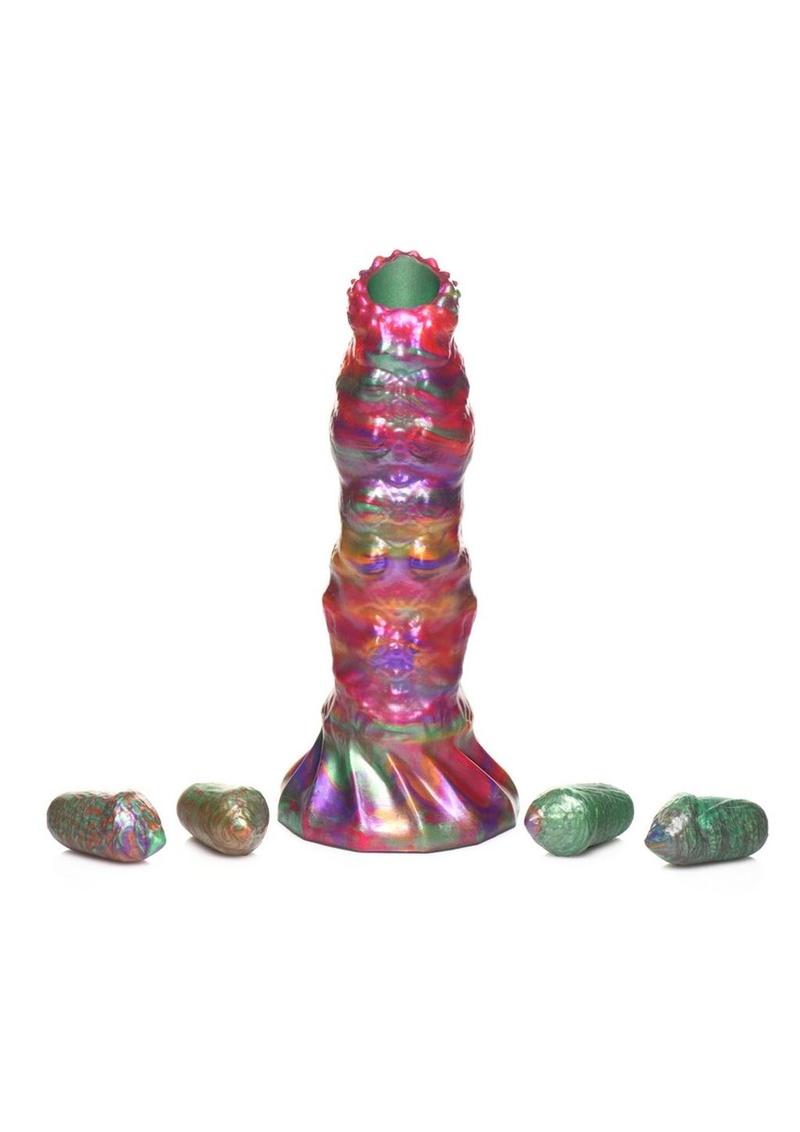 Creature Cocks Larva Silicone Ovipositor Dildo with Eggs