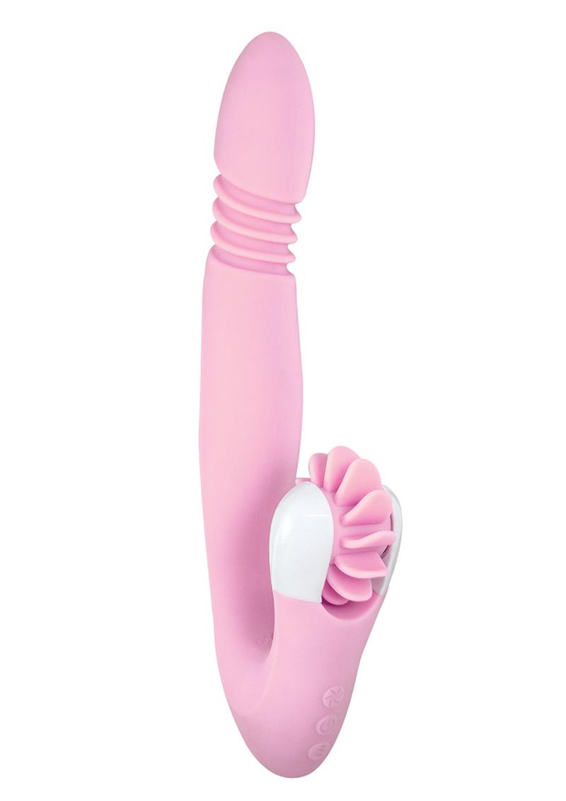 Devine Vibes Orgasm Wheel and Stroker Rechargeable Silicone Dual Vibrator