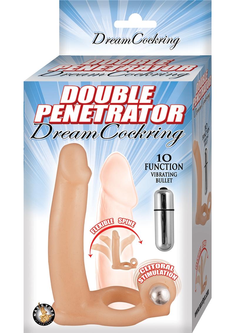 Double Penetrator Dream Vibrating Cock Ring