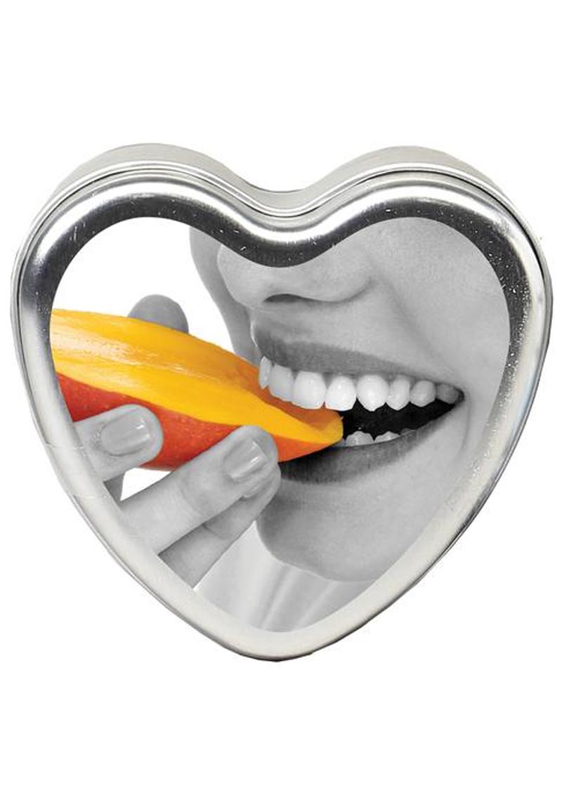 Earthly Body Heart-Shaped Hemp Seed Edible Massage Candle Mango
