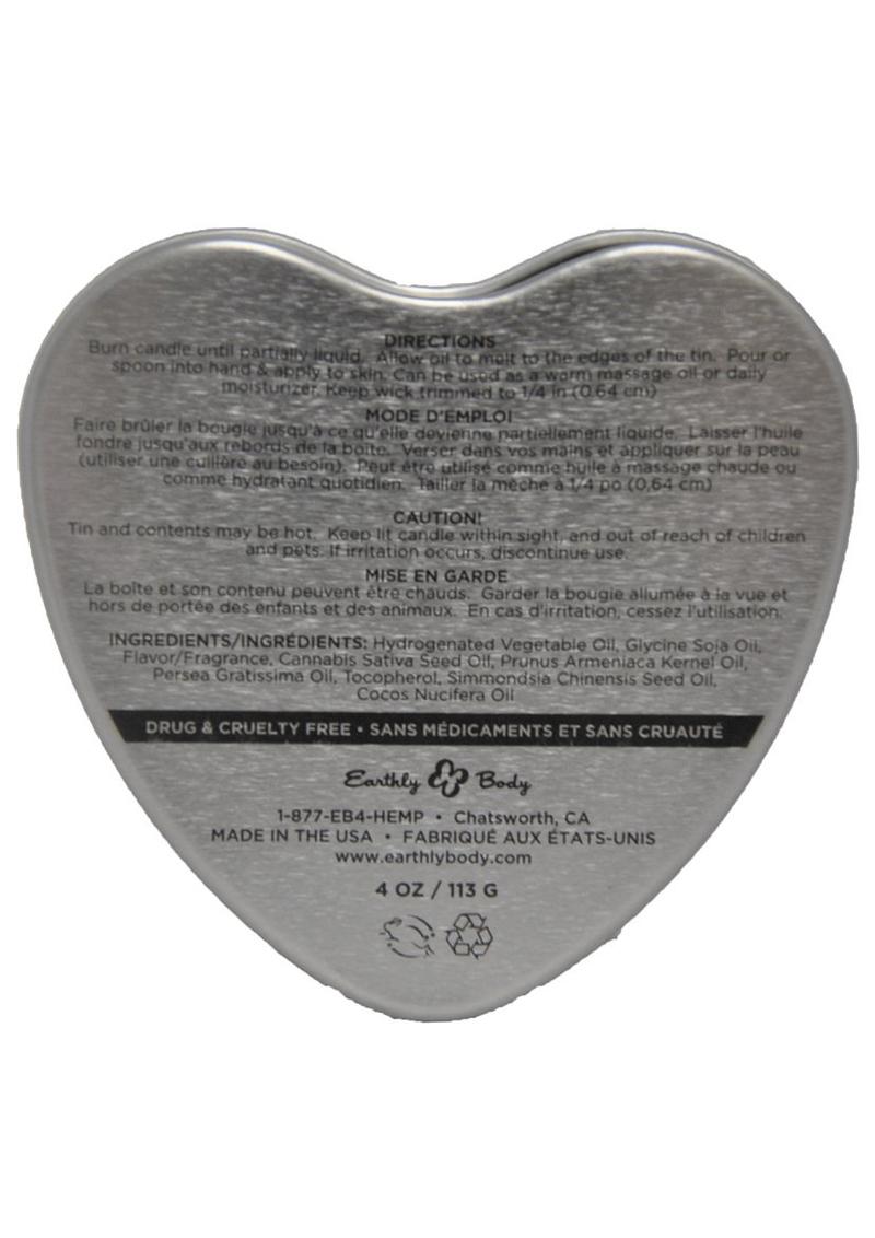 Earthly Body Heart-Shaped Hemp Seed Edible Massage Candle Pineapple