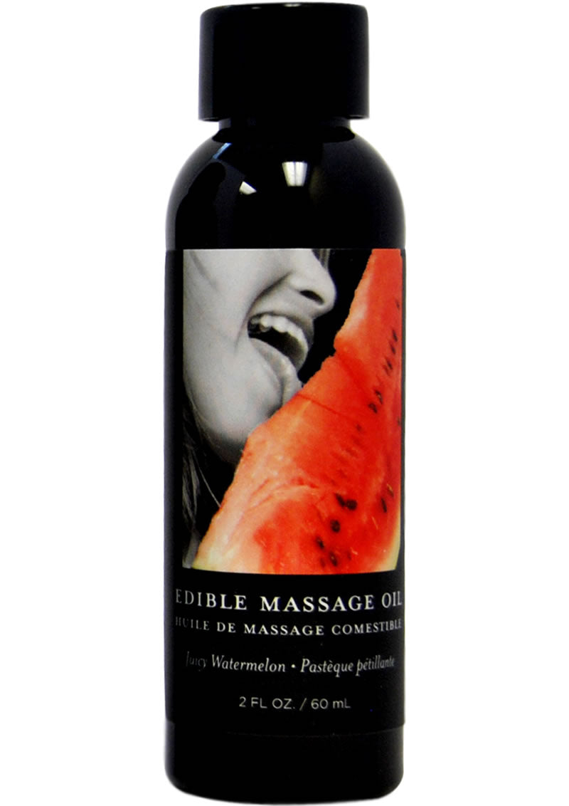 Earthly Body Hemp Seed Edible Massage Oil Juicy Watermelon