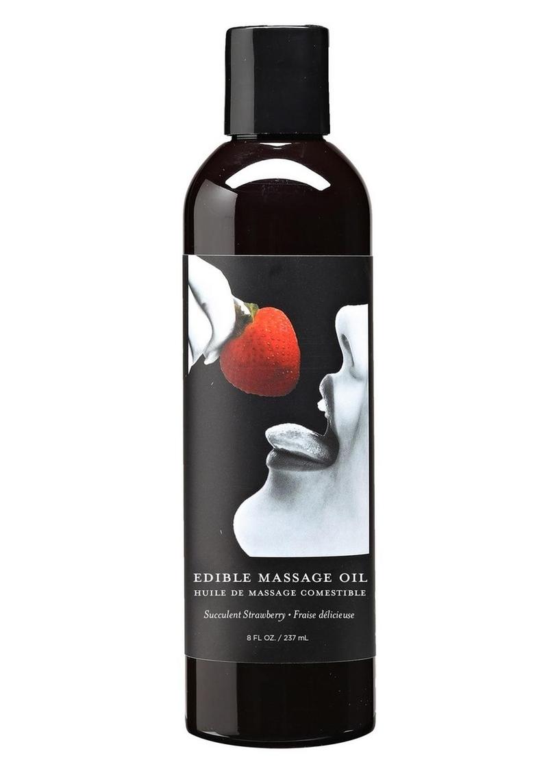 Earthly Body Hemp Seed Edible Massage Oil Succulent Strawberry