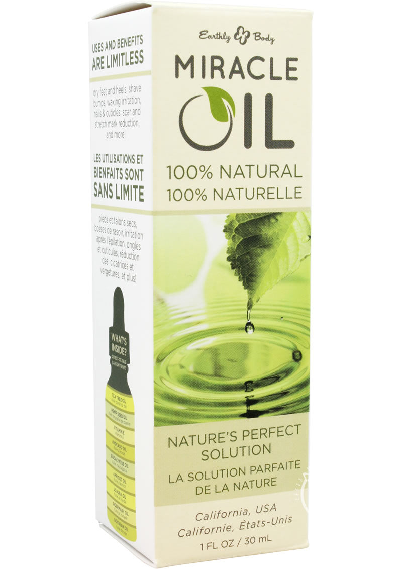 Earthly Body Hemp Seed Miracle Oil with Hemp Seed Oil, Tea Tree and Vitamin E