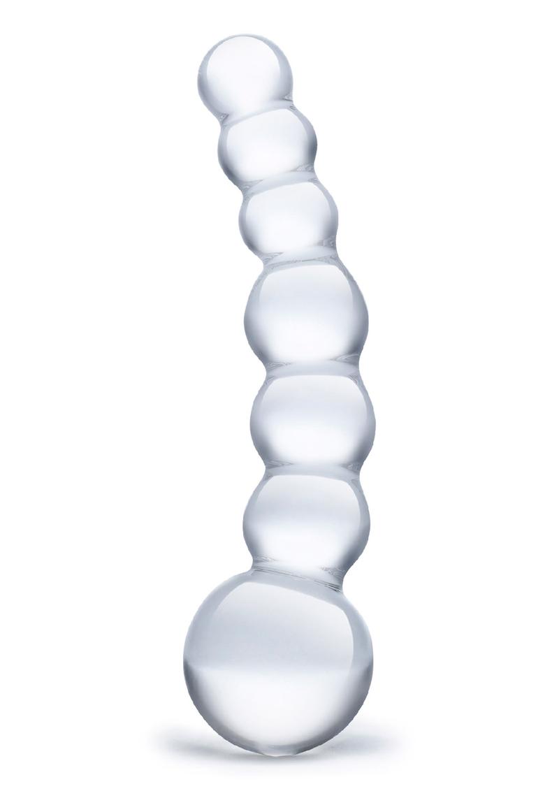 Glas Curved Beaded Glass Dildo