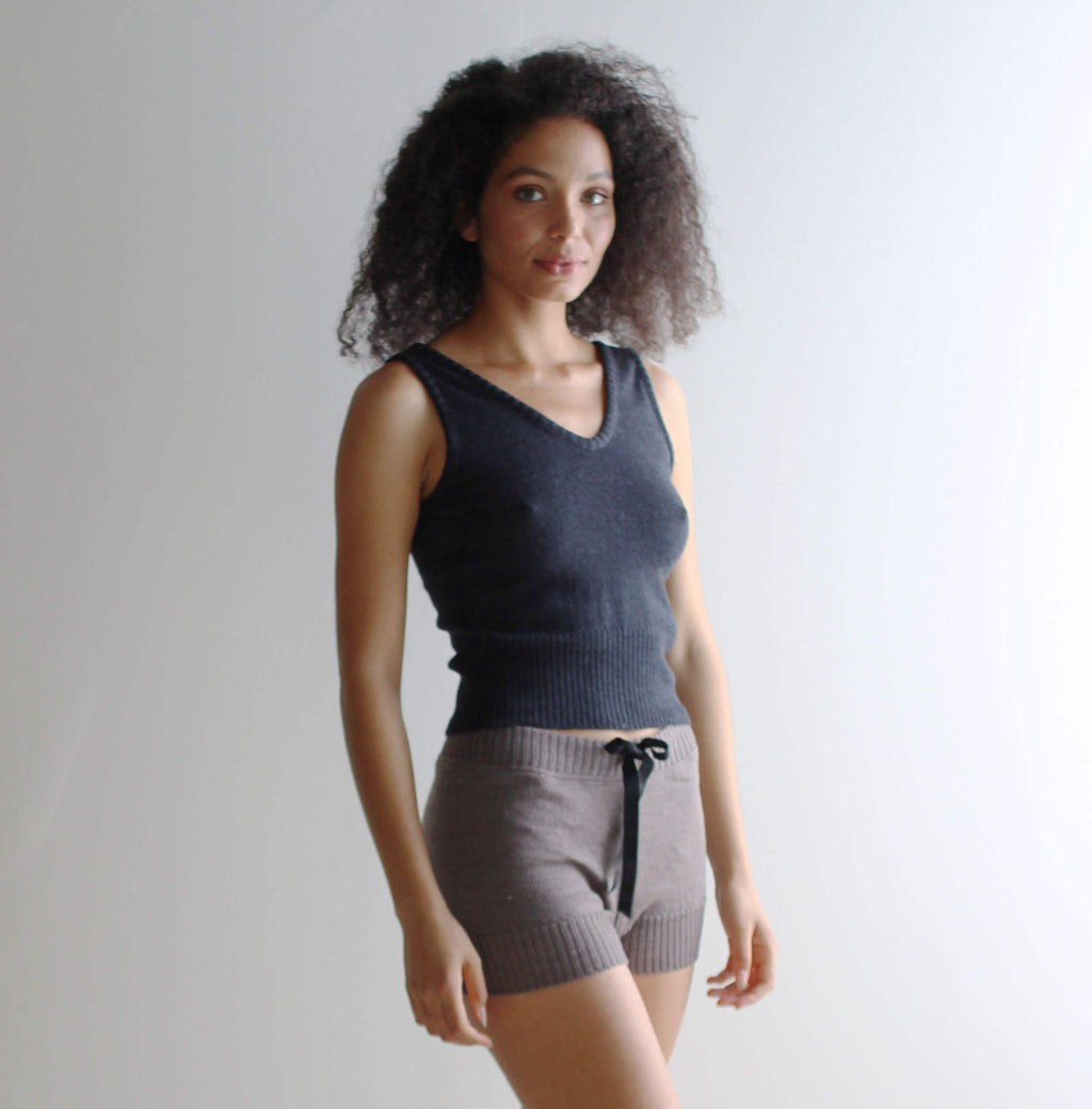 Merino Wool Sweater Knit Tank Top