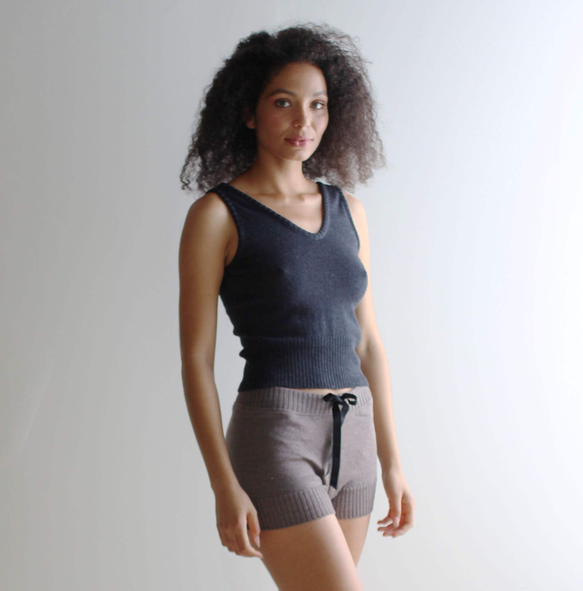 Merino Wool Sweater Knit Tank Top