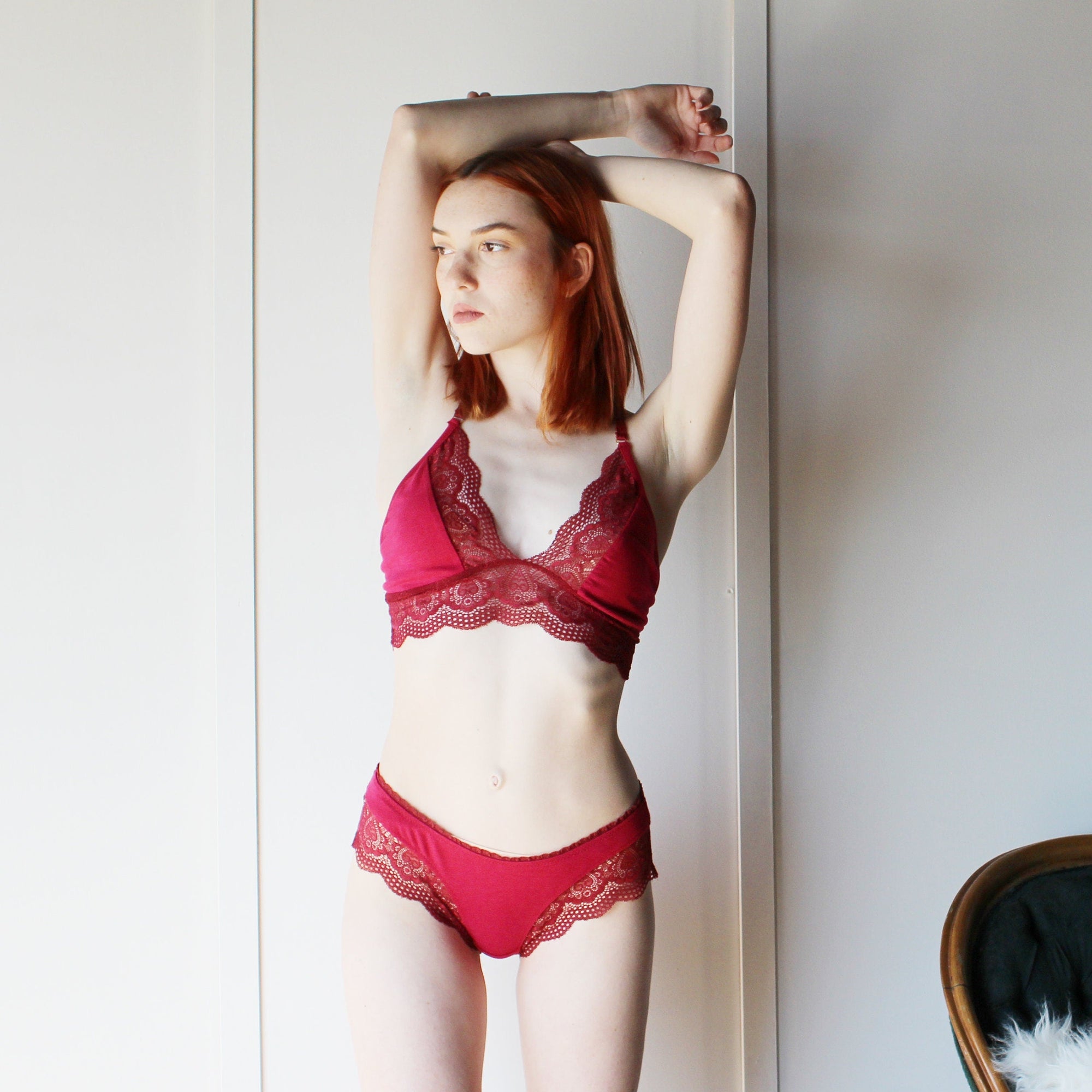 Tencel and Organic Cotton Lingerie with Lace Trim