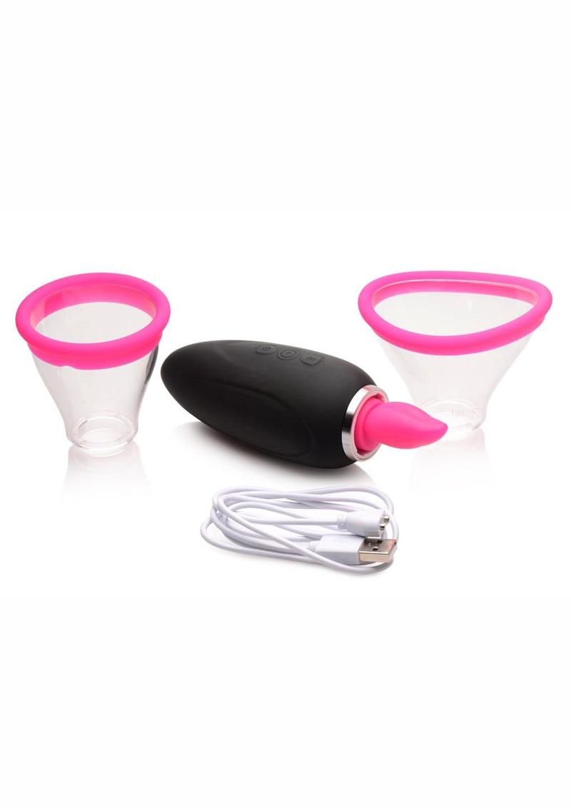 Inmi Lickgasm Mini 10x Licking and Sucking Rechargeable Silicone Clitoral Stimulator
