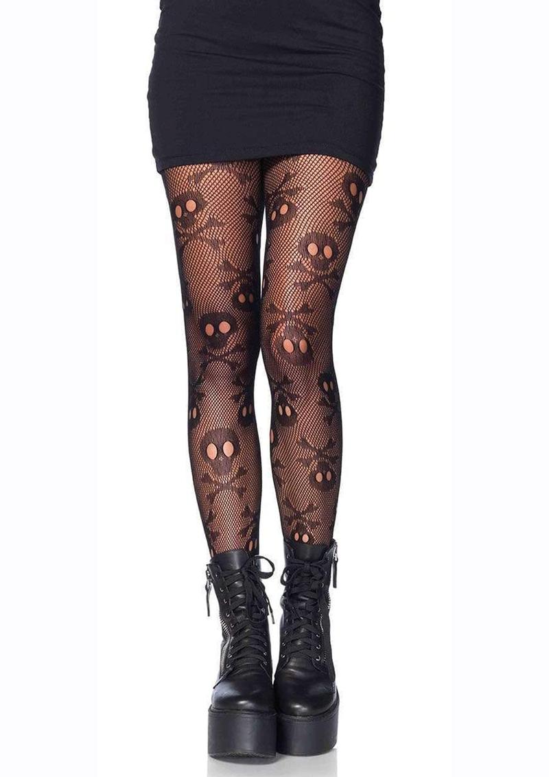 Leg Avenue Pirate Booty Skull Net Pantyhose
