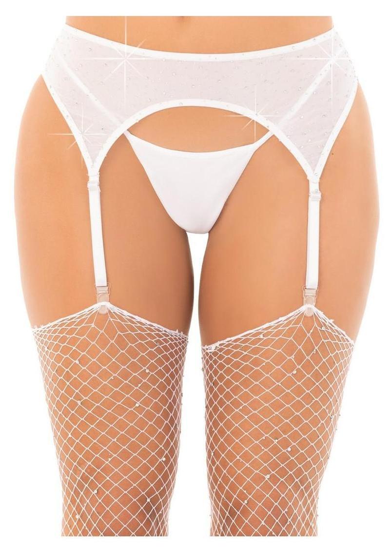 Leg Avenue Rhinestone Garter Belt