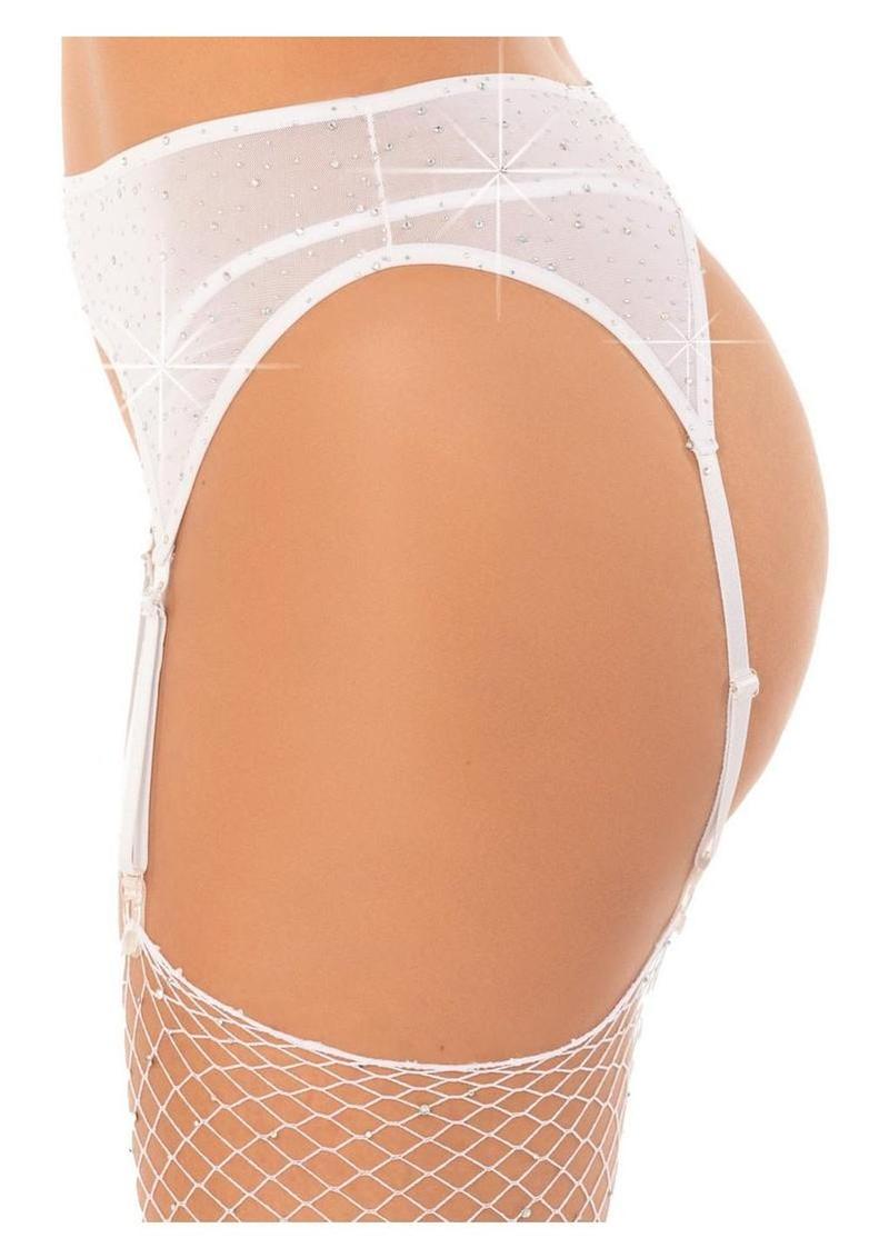 Leg Avenue Rhinestone Garter Belt