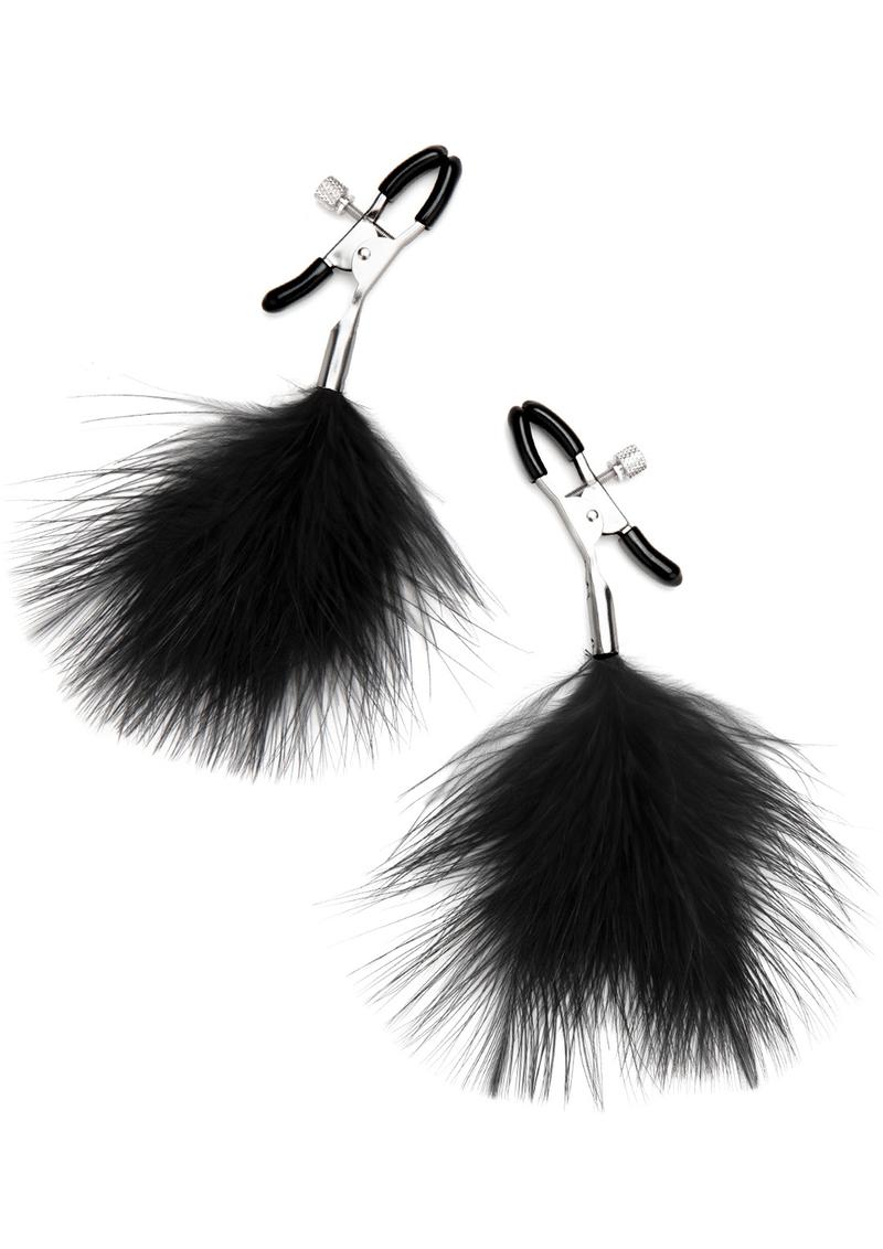 Lux Fetish Feather Nipple Clamps
