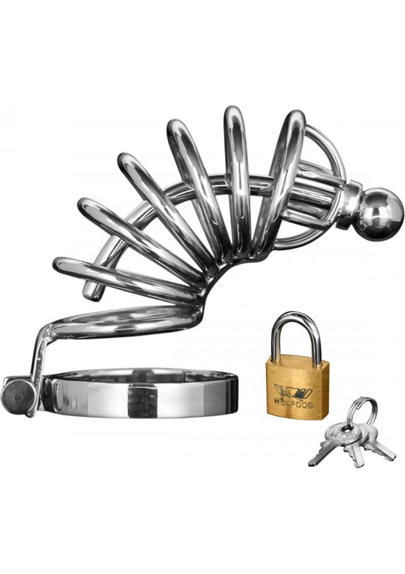 Master Series Asylum 6 Ring Locking Chastity Cage