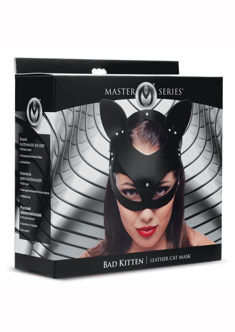 Master Series Bad Kitten Leather Cat Mask