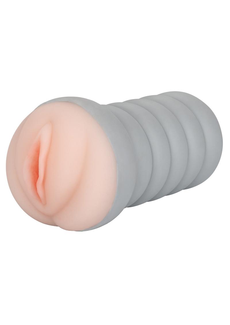 Ribbed Gripper Dual Density Textured Masturbator - Pussy